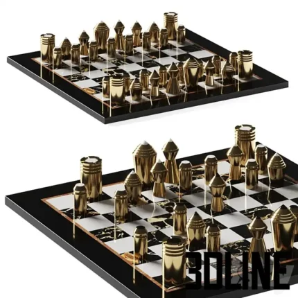 Brt Frk Gamg Partis Chess Set(3dline.net)
