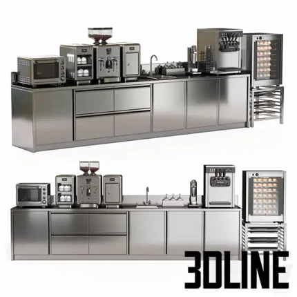 Cafe Equipment Set 8(3dline.net)