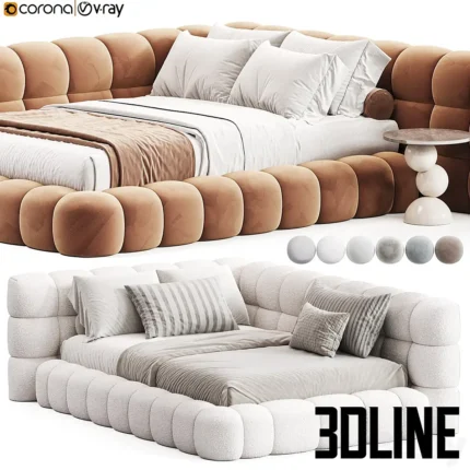 Corner bed Mori kids(3dline.net)
