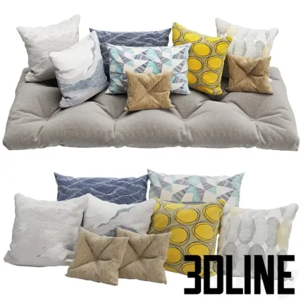 Decorative Pillows set 5(3dline.net)