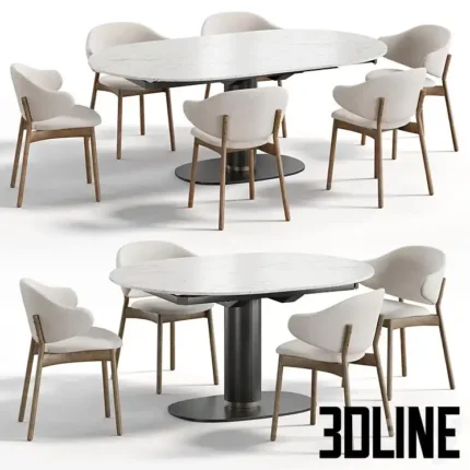 Dining Set 002(3dline.net)