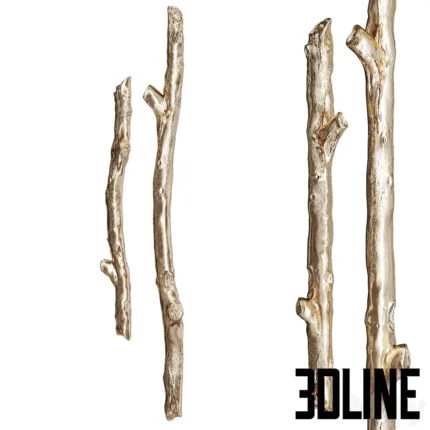 Door Pull in branch shape(3dline.net)