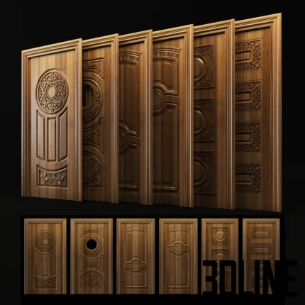 Doors wood(3dline.net)
