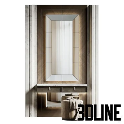 Dressing table with stone stv007(3dline.net)