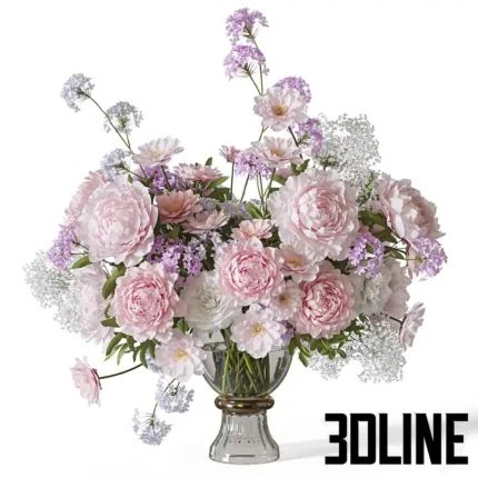 Flower Set 065 Peonies(3dline.net)
