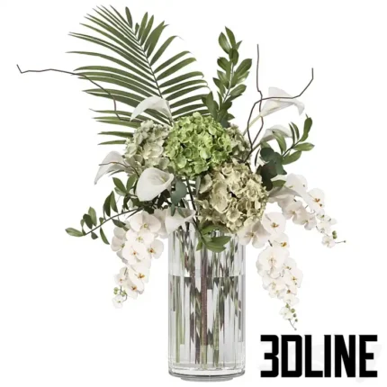 Flower in Vase 19(3dline.net)