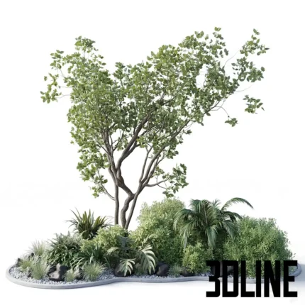 Garden pot tree bush Collection(3dline.net)