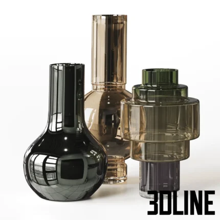 Glass vases(3dline.net)