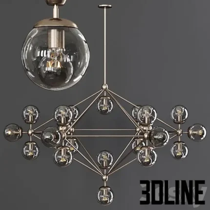 Mo 6 Sided Chandelier 21(3dline.net)