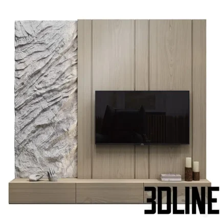 Modern TV wall 05(3dline.net)