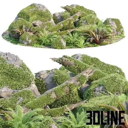Mossy Garden Asset collection vol 156(3dline.net)