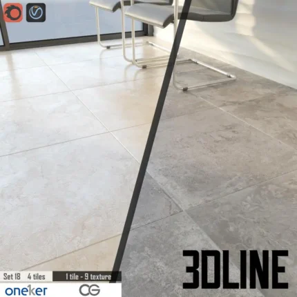 Oneker Tile Set 18(3dline.net)