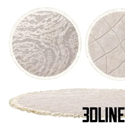 Round rugs set(3dline.net)