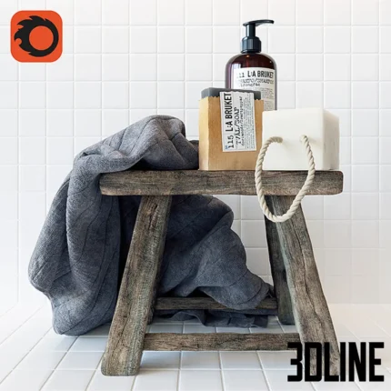 Rustic Bathroom Set(3dline.net)