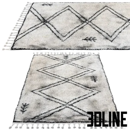 Scandinavian rugs set(3dline.net)