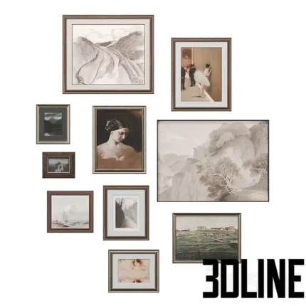 Set of classic paintings 32(3dline.net)