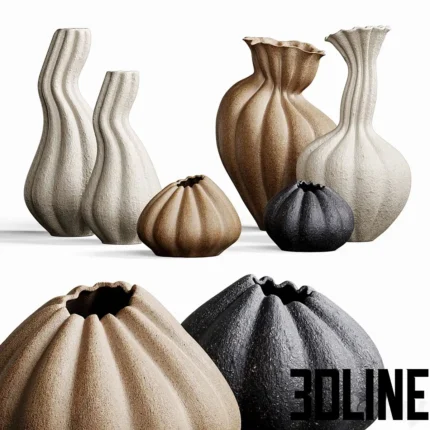 Set of decorative vases ME KEN(3dline.net)