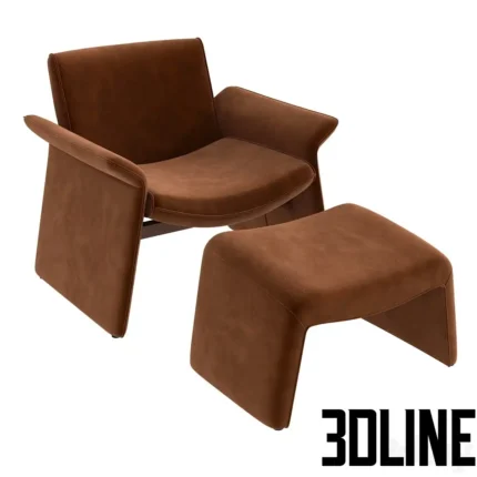 Verlen furniture Oaey lounge chair(3dline.net)