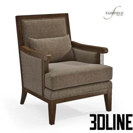 Wood Framed Louge Chair(3dline.net)